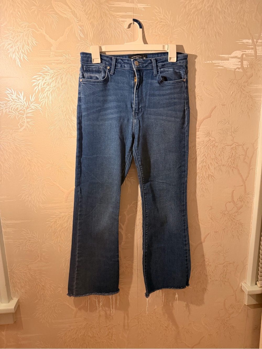 Just Black Men's Mid-Dark Blue Bootcut Jeans